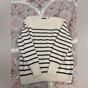 Brandy Melville Cream Striped Sweater